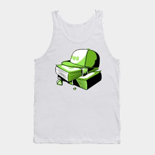 Hustle Design With Dollar Signs Money And Diamonds Green Tank Top